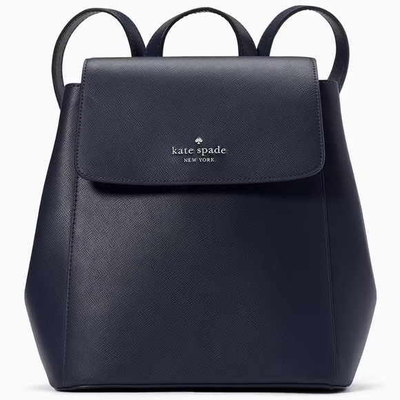 Kate Spade Madison Flap Backpack Parisian Navy Leather Bag KC428 NWOT - Picture 12 of 16